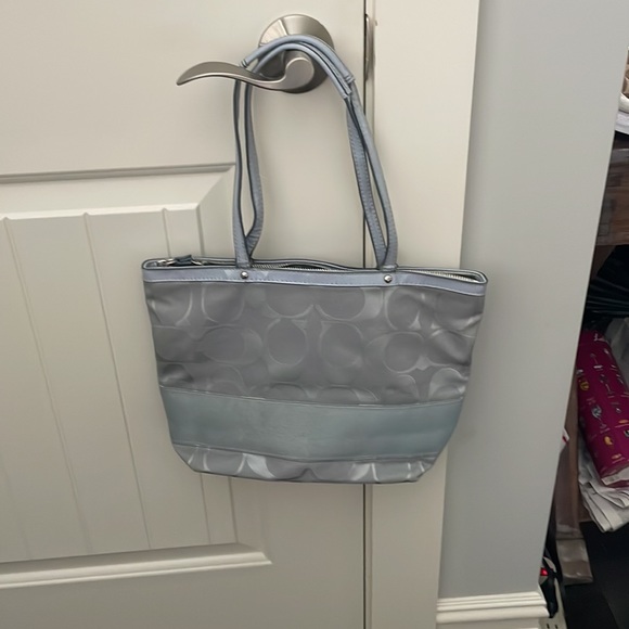 Coach Penelope optic Jakard signature canvas bag blue - Picture 2 of 12